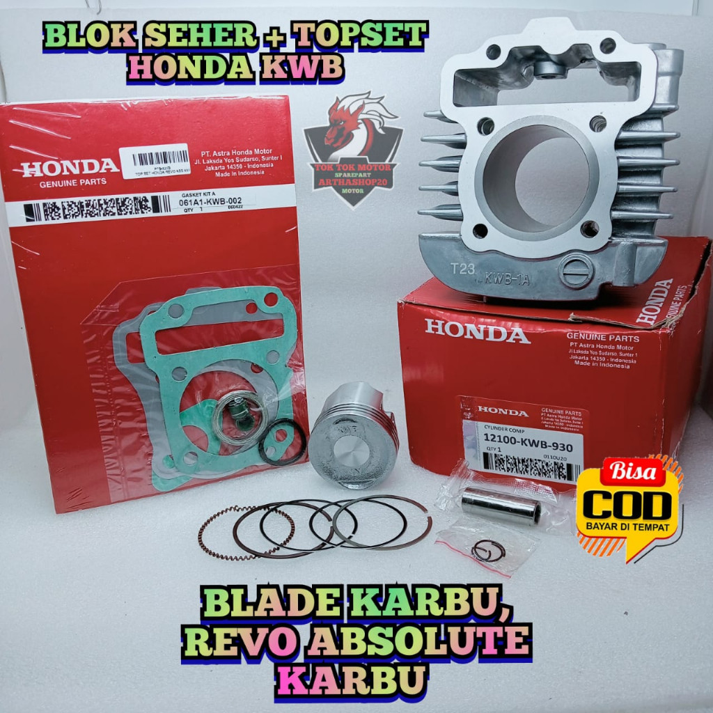BLOK + SEHER + TOPSET Motor  HONDA BLADE 110 KARBU , REVO ABSOLUTE Abs , REvo Fit CARBU BLOCK PISTON