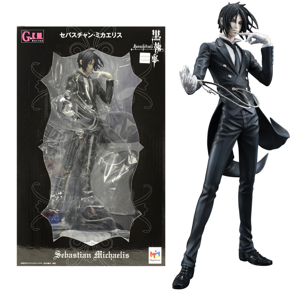 20CM Anime Black Butler Kuroshitsuji Sebastian Michaelis Figure 1/8 Animation Model Toy Gift Collect