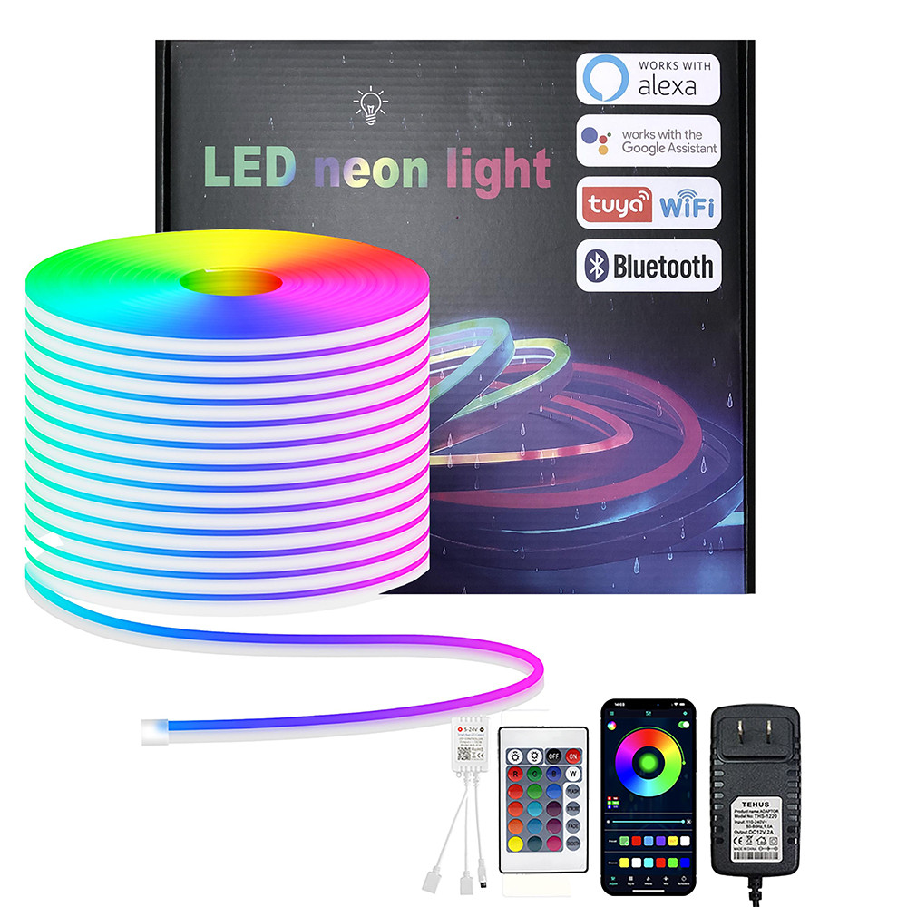 5-30M RGB LED Flexible Lighting String Lights with Smart App Remote Control for Home Decoration,Wate