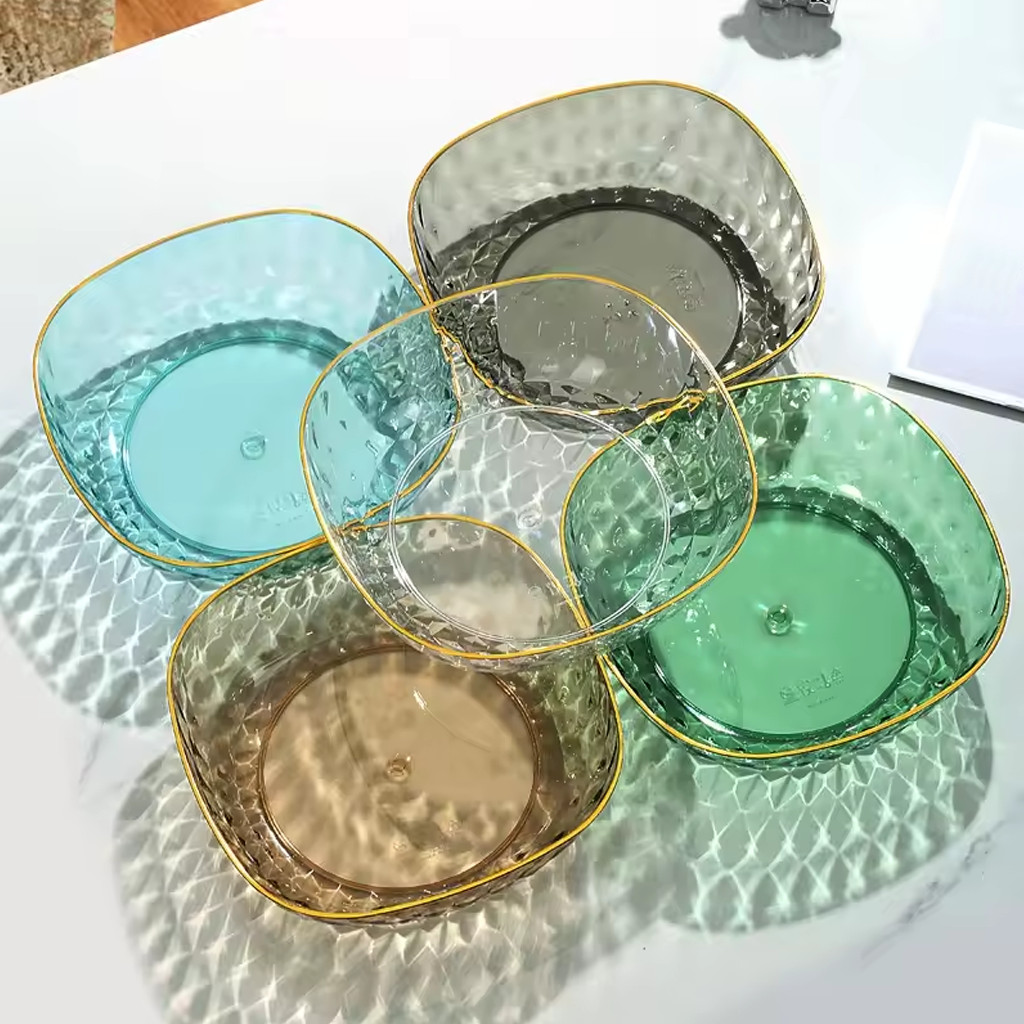 LB Nampan Buah Akrilik Mewah Yang Indah / Nampan Buah Camilan Keluarga / Nampan Penyimpanan Dapur R1