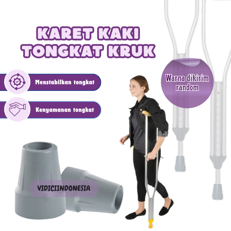 KARET KAKI TONGKAT KRUK/ KARET KAKI TONGKAT KETIAK/ KARET PENGGANTI TONGKAT KETIAK