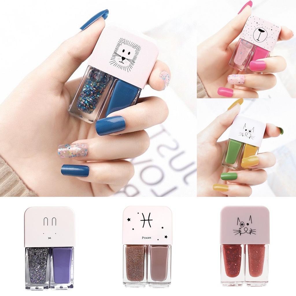 Promo Kutek Halal Cat Kuku Nail Gel Art Polish Non Peel Off Korea 2in1 Kuteks 2 Tone 30 Color Sholat