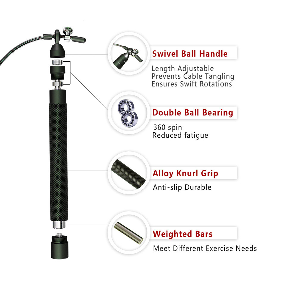 Crossfit Weighted jump rope gym fitness sport,Cuerda para saltar,Racing rope Excercise Diet jump rop