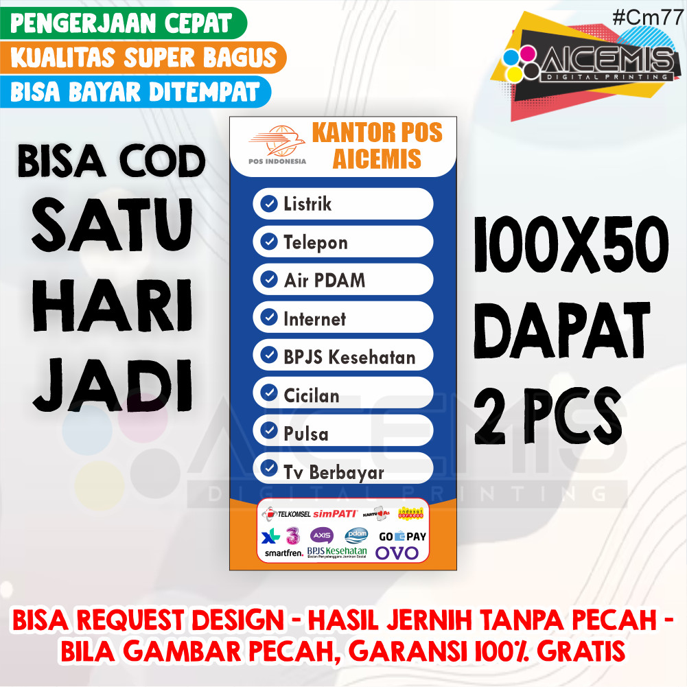 1 HARI JADI  | spanduk konter hp | banner konter pulsa | spanduk banner etalase konter pulsa | gamba