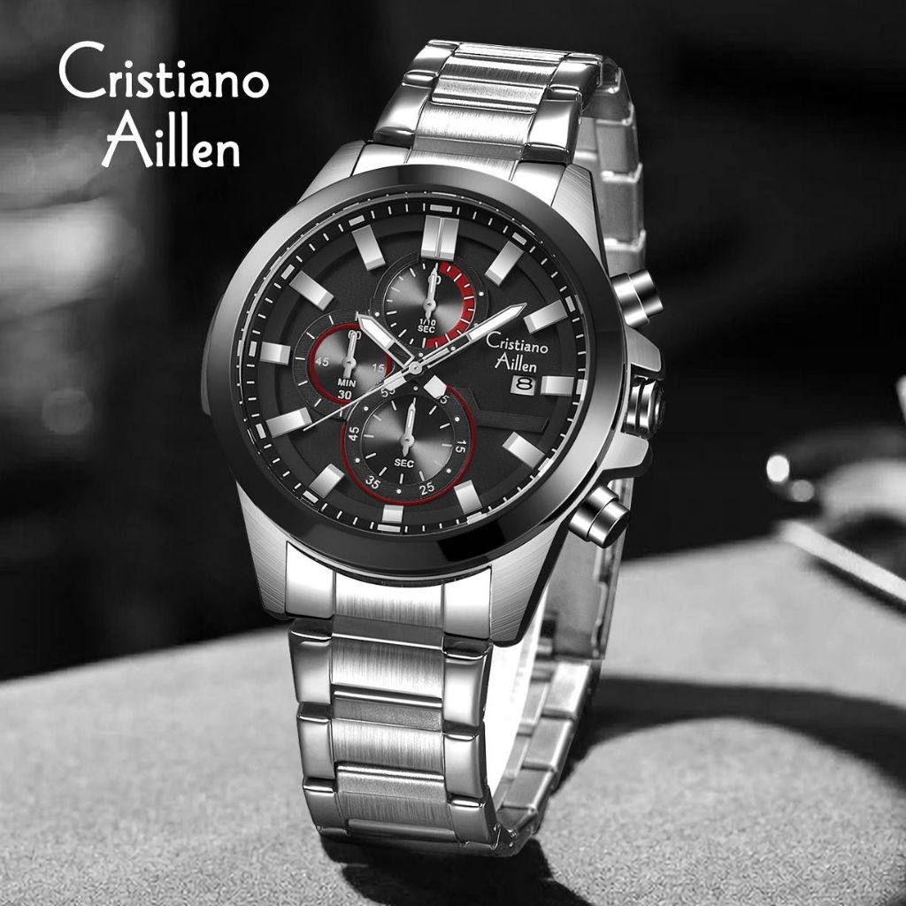 DISKON 80%JAM TANGAN PRIA WANITA ORIGINAL CRISTIANO AILLEN 8892