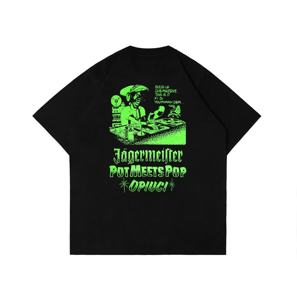 (COD) Pot Meets Pop x Jager x Opiuci -Tshirt Black Green