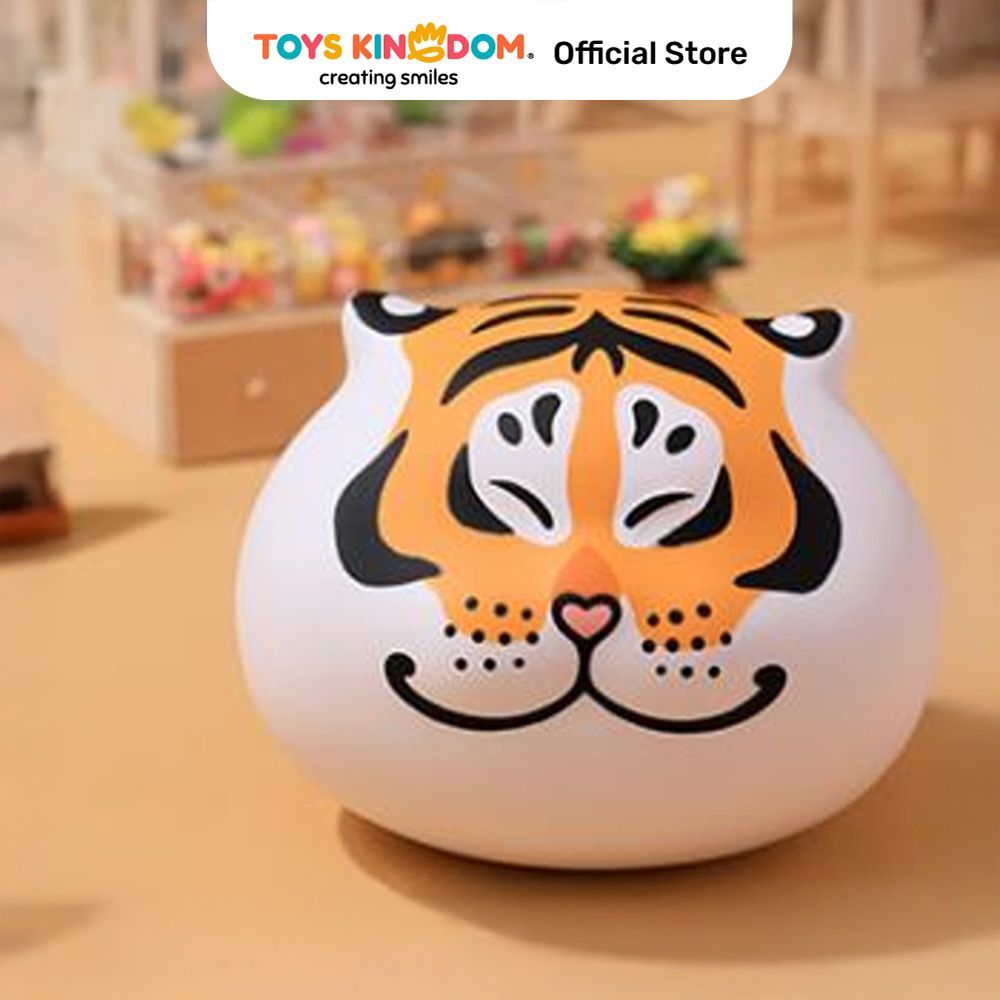 Toys Kingdom Kiddy Fun Squishy Fat Tiger Big Head Slow Rebound - Putih Kids Toy Fidget Toys Koleksi 