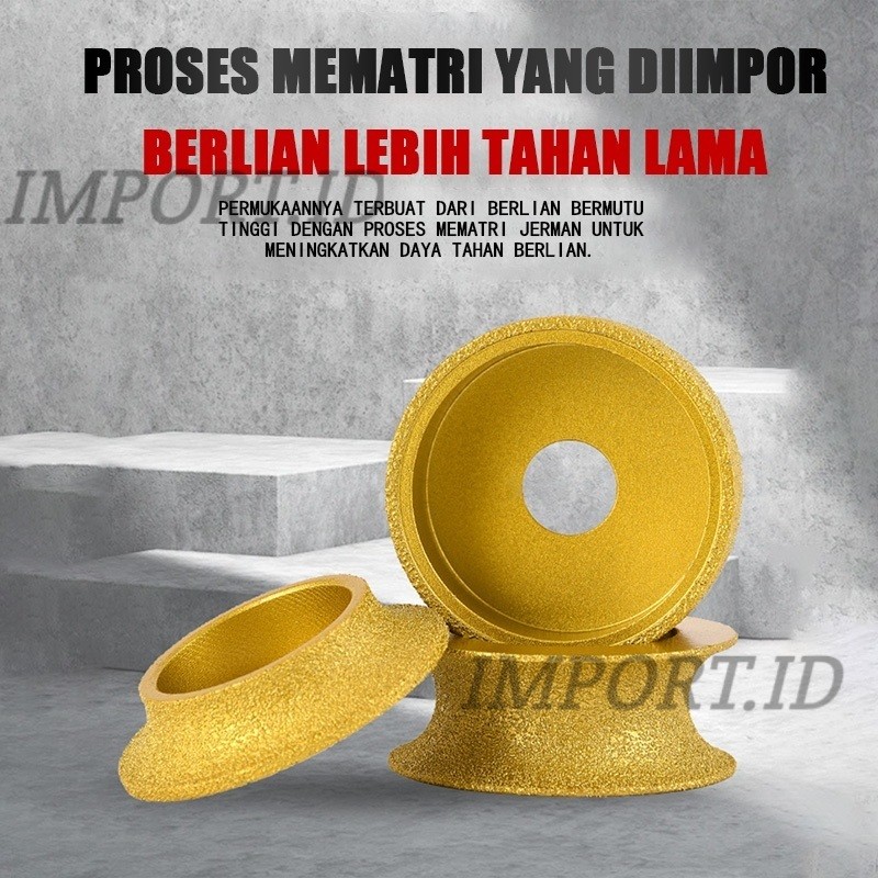 15 mm Roda Tepi Batu Roda Gerinda Gerindra Sudut Roda Gerinda Ubin Granit Marmer TokoPlus HF
