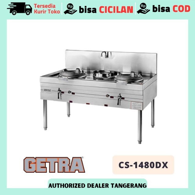 GETRA CS-1480DX GAS KWALI RANGE 2 BURNER 1 SOUP RING
