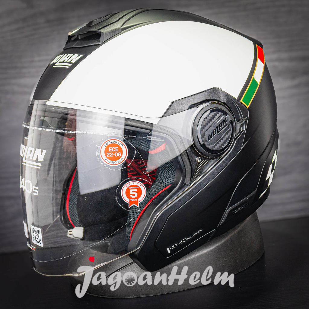 NOLAN HELM N405 BELLAVISTA 341 | FLAT BLACK | N-405 DOUBLE VISOR HALF FACE