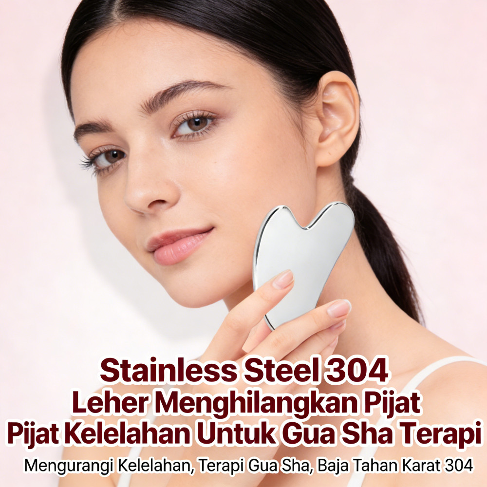 Gua Sha 304 Plat Stainless Steel Gua Sha Untuk Terapi Pijat Gua Sha Menghilangkan Kelelahan Leher