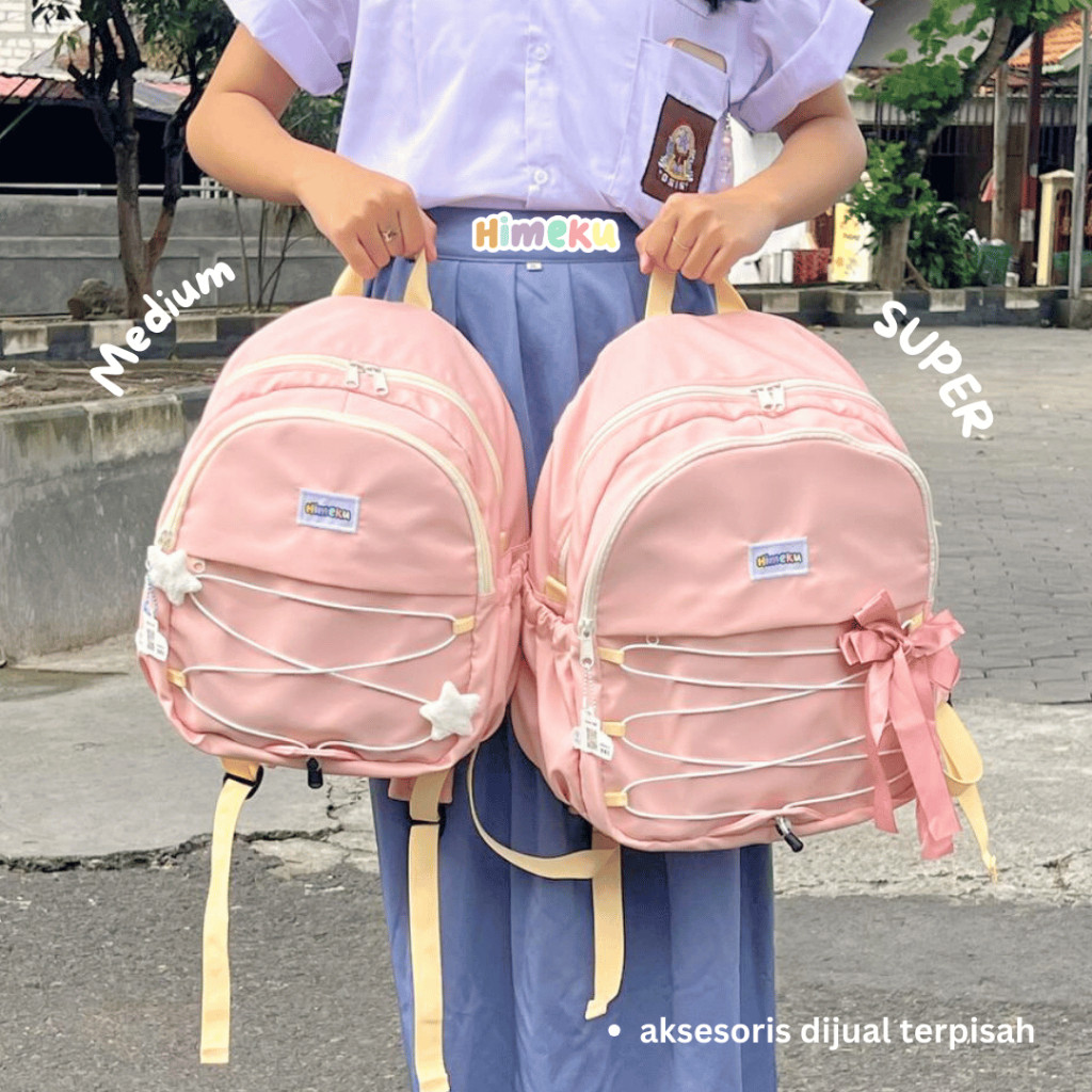 TAMAGO SUPER INDI Backpack - Tas Besar - Muat Laptop - Ransel Kanvas Wanita Pria
