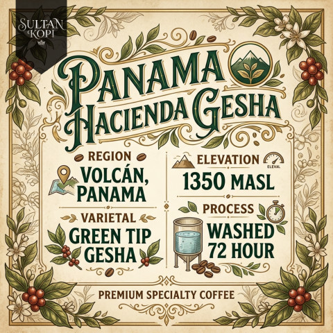 Panama Hacienda Gesha Green Bean Import 500 Gr | Specialty Soffee Beans