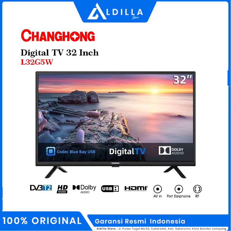 TV CHANGHONG 32 INCH L32G5W 32INCH DIGITAL TV GARANSI RESMI ORI