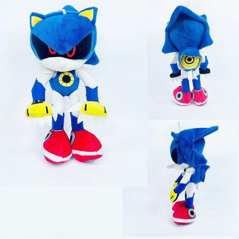 28cm Super PP Cotton Sonic Mouse Plush Toy Metal Sonic Short Plush Doll Kid Stuffed Plush Toy Gift
