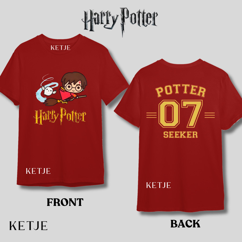 Baju Kaos Hogwarts Quidditch Seeker Harry Poter Draco Malfoy 07 7 Snitch / Kaos Baju Distro Cotton P