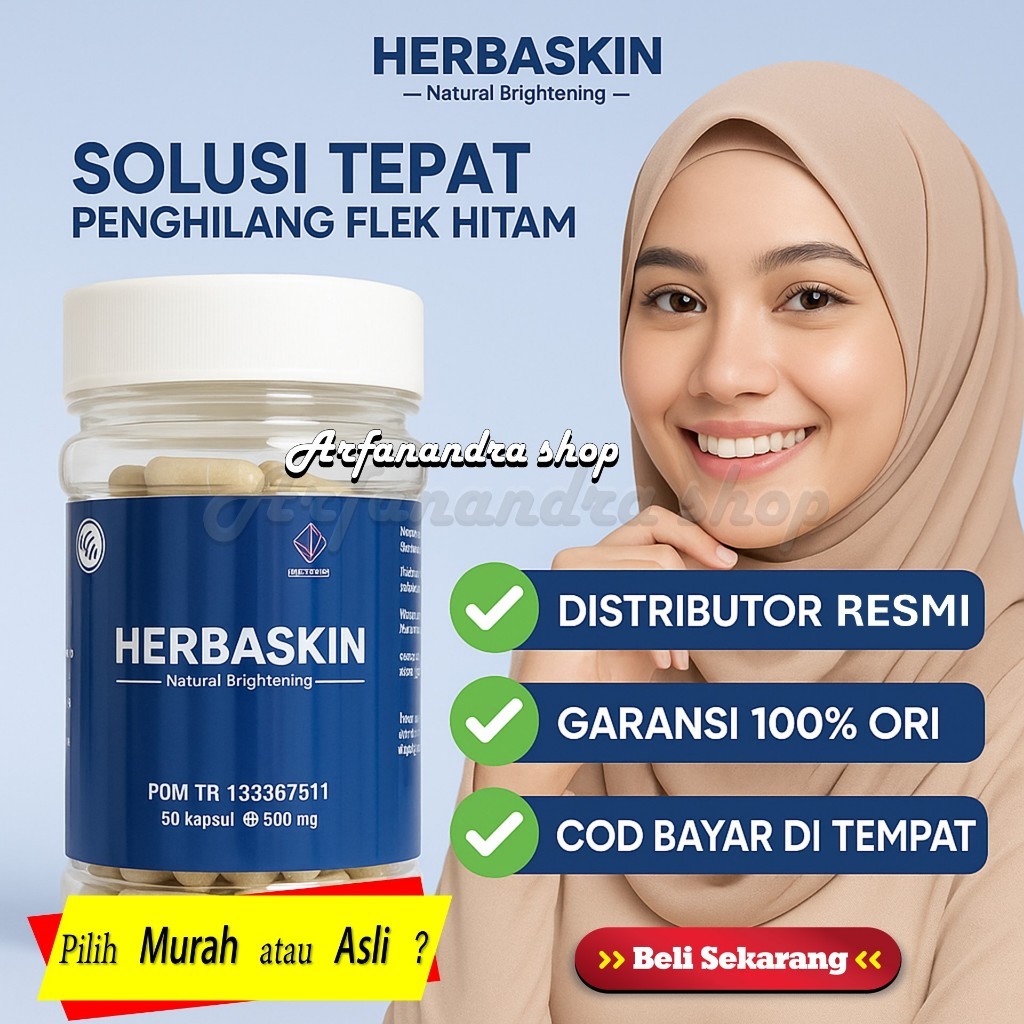 [COD]BAYAR DI TEMPAT-herbaskin suplemen pemutih ori penghilang flek hitam asli natural brightening b