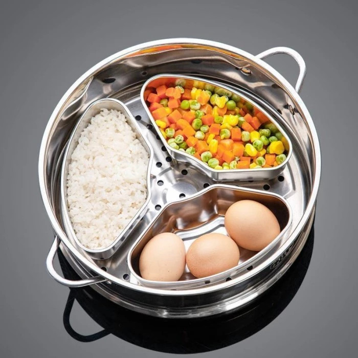 Stainless Steel 304  Wadah Pengukus Makanan Wadah Pengukus Serbaguna Berbentuk Kipas