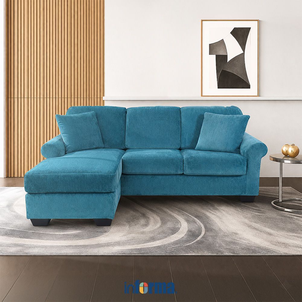 Informa Ashley Kexlor Sofa Sectional L-shape Fabric - Hijau
