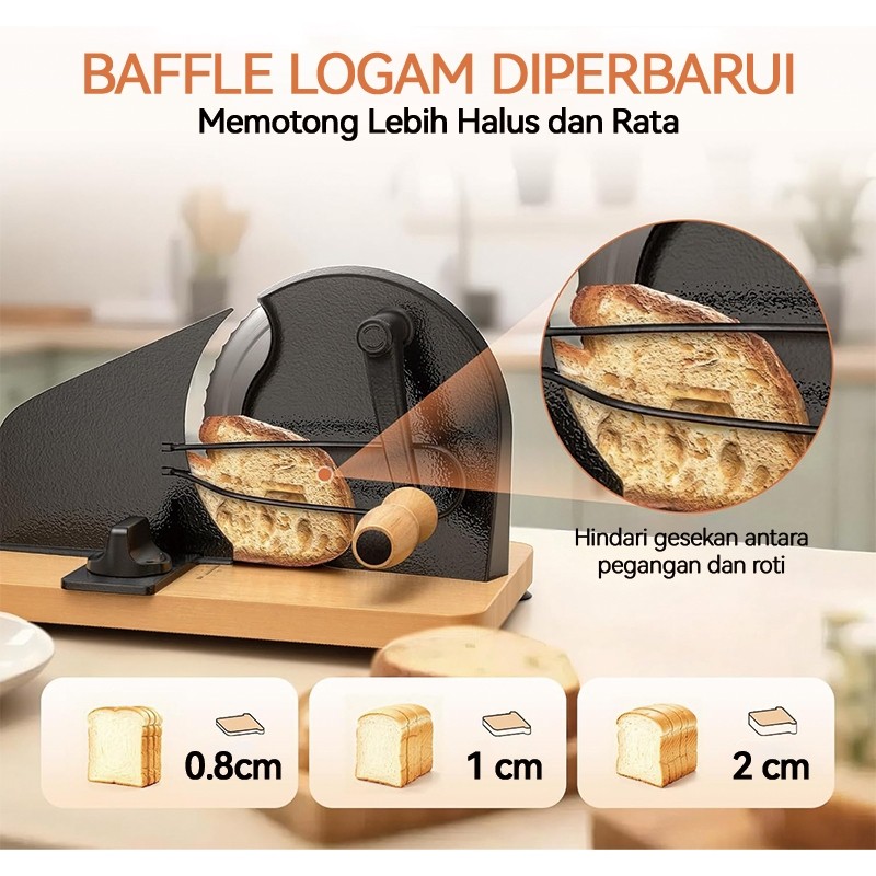 Pemotong Roti Manual | Alat Potong Roti Tawar Sandwich Rapih & Rata Praktis