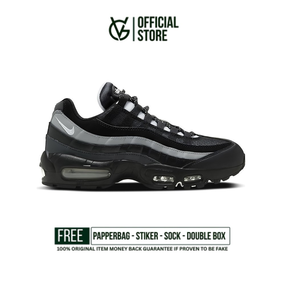 Sepatu Sneakers Nike Air Max 95 Essential Black Smoke Grey 100% Original BNIB Sneakers Unisex Origin