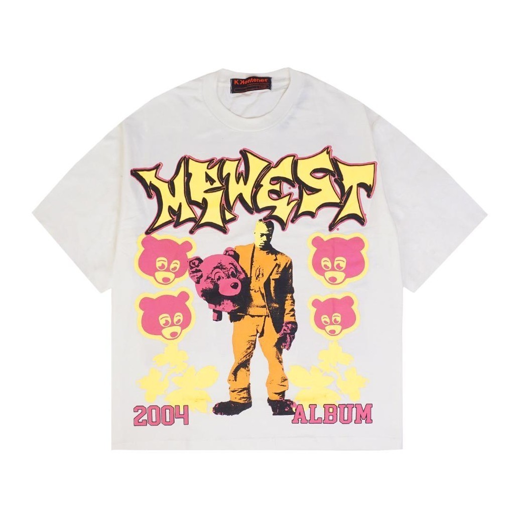 KKONTENER KANYE WEST "THE COLLEGE DROPOUT" OVERSIZE TSHIRT WHITE