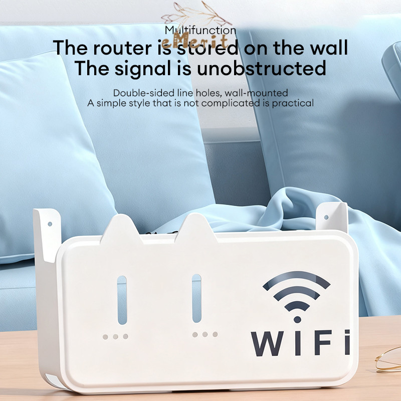 Rak Kotak Wifi Tempat Wireless Wifi Router Dekorasi Dinding Minimalis Serbaguna - Rak Dinding Gantun