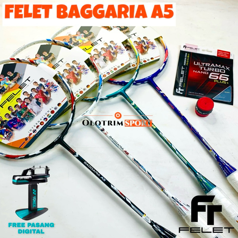 Raket Badminton FELET BAGGARIA A5 ZESTFUL 10.1 10.2 10.3 Original