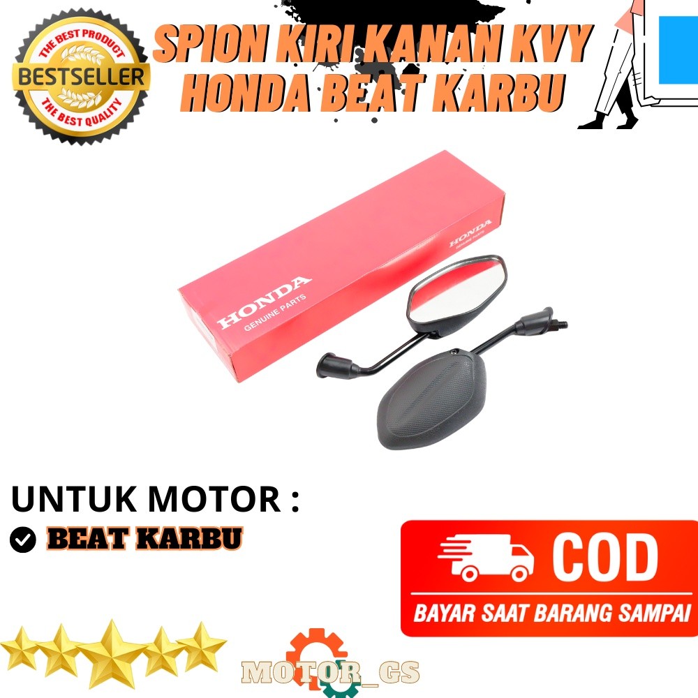 ori Kaca Spion Motor Beat Karbu / Spion Honda Beat Karbu - 88110-KVY-960 original premium
