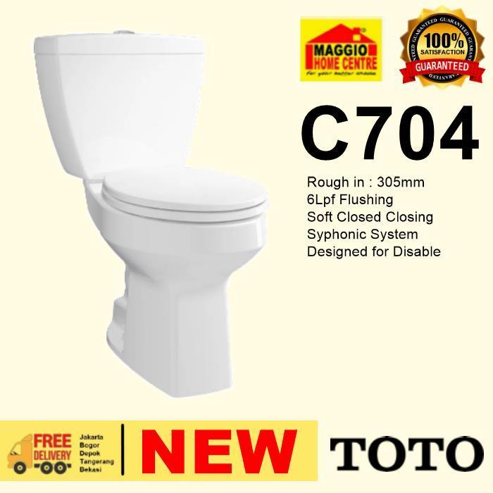 PROMO BIG SALE KLOSET DUDUK TOTO - KLOSET TOTO UNTUK DISABEL - CLOSET TOTO C704L