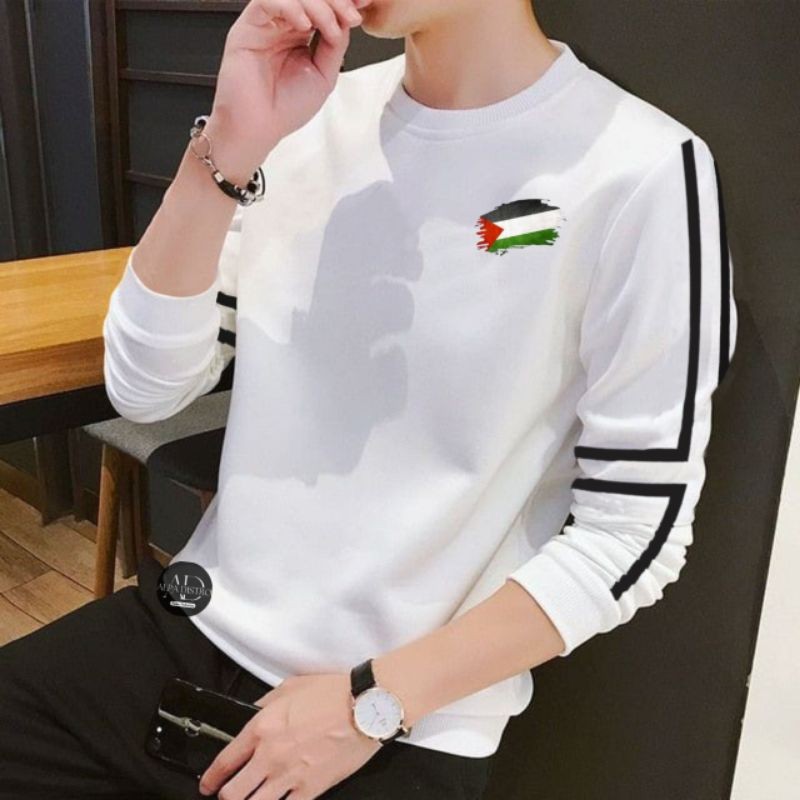 Kaos pria lengan panjang> Kaos manset pria terbaru> Kaos santai pria bahan adem gak tipis