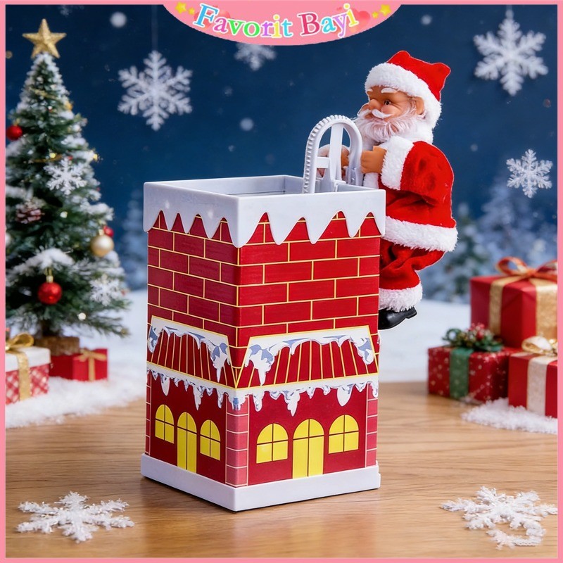 Mainan Santa Claus Dekorasi Sinterklas  Santa Claus Yang Memanjat Tali  Hadiah Natal