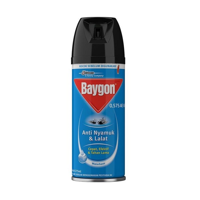 Baygon Aerosol Wangi Waterbase 275ml - Obat Nyamuk Semprot