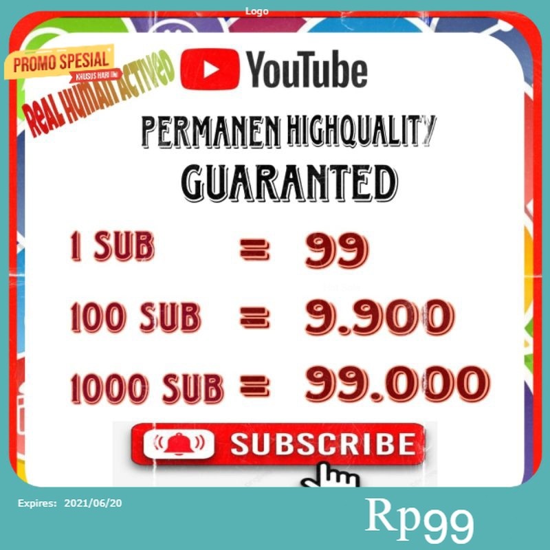 PROMO AKHIR TAHUN Jasa Subscriber Youtube Permanen For Monetization Requirements