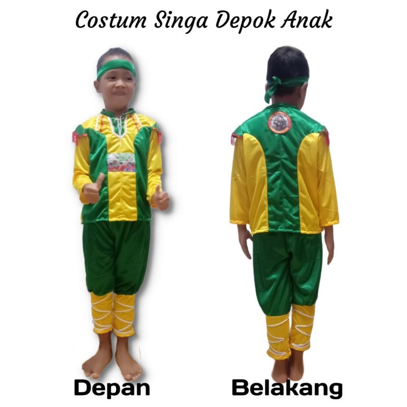 Baju Costum Singa Depok Anak ukuran XXL