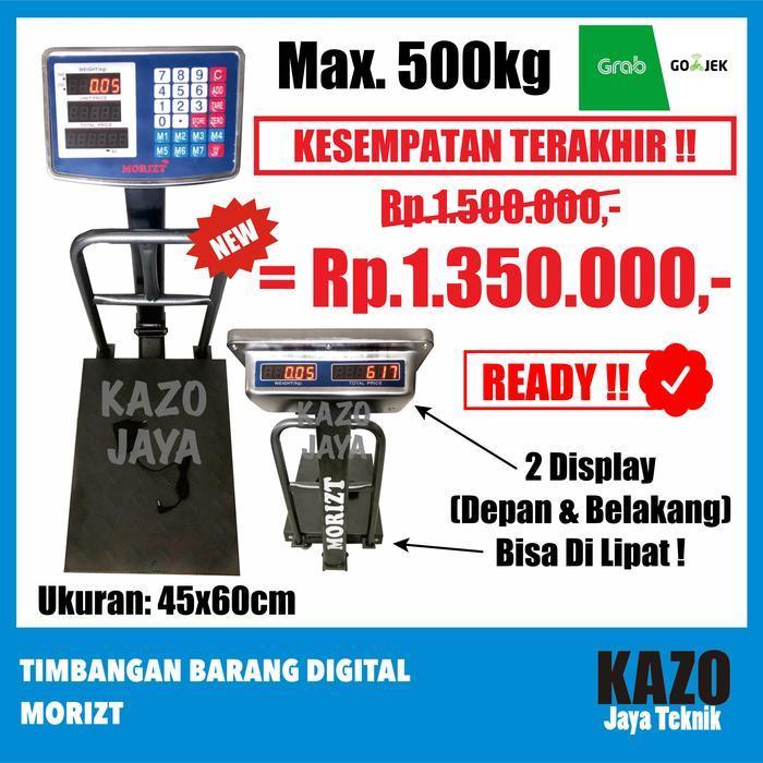 Timbangan Barang Digital 500kg / Timbangan Duduk / Lantai - Morizt TERLARIS