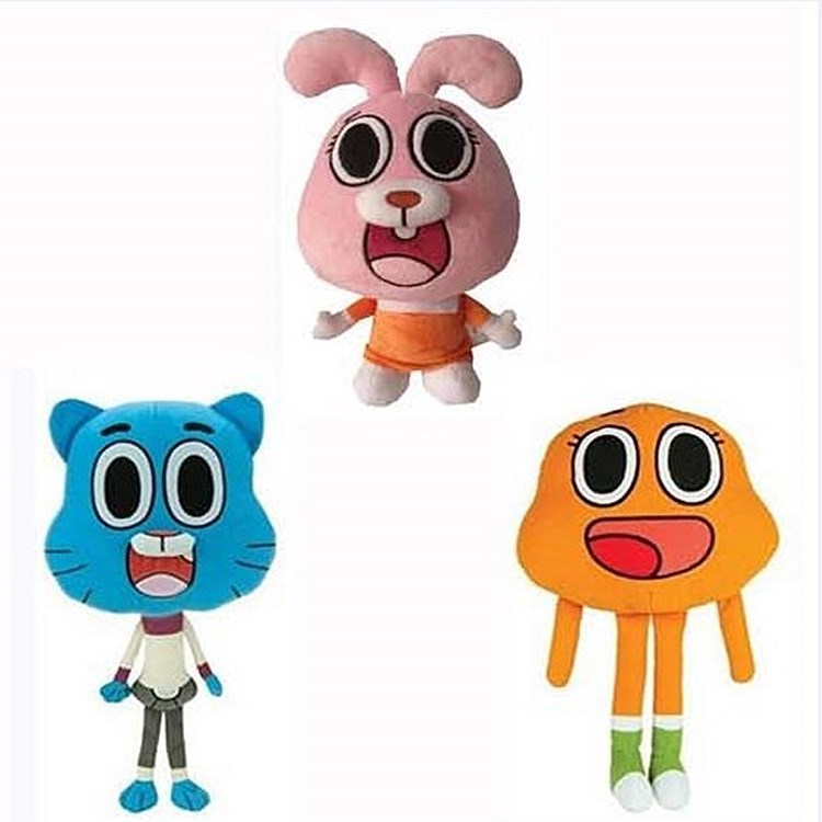 Cute Cat Bunny Stuffed Toy Birthday Present Gifts For Children Kidscartoon Amazing World 25Cm Gumball Darwin Anais Plush Doll