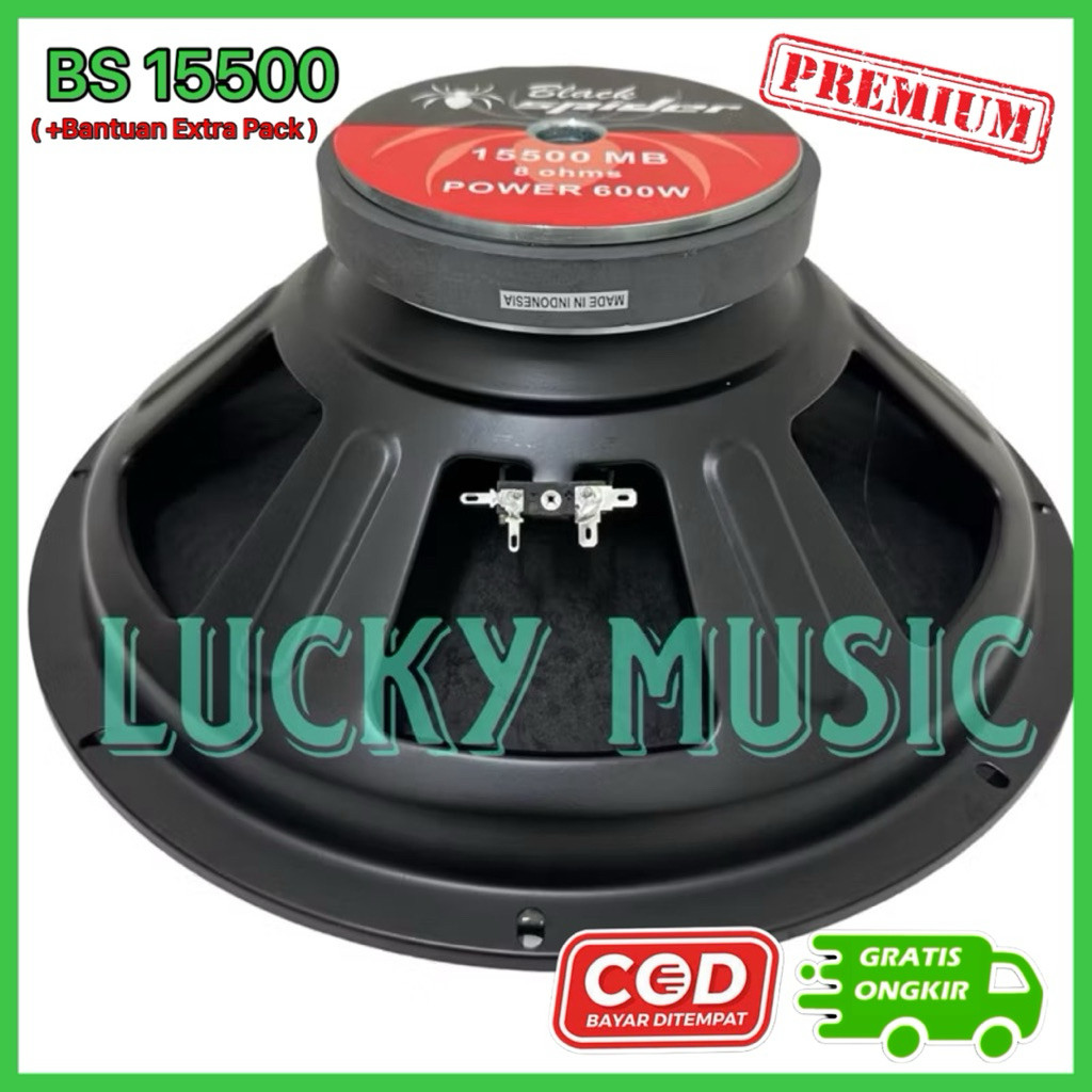 Speaker componen Black Spider BS 15500 Original speaker 15 inch 600 watt 8 speaker bs15500