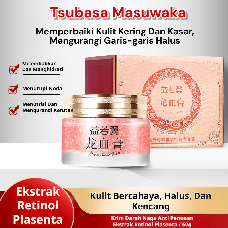 Glowing Instan & Melembapkan 24 Jam Cream Wajah Retinol/Placenta/Dragon's Blood/Krim Siang-Malam/Men
