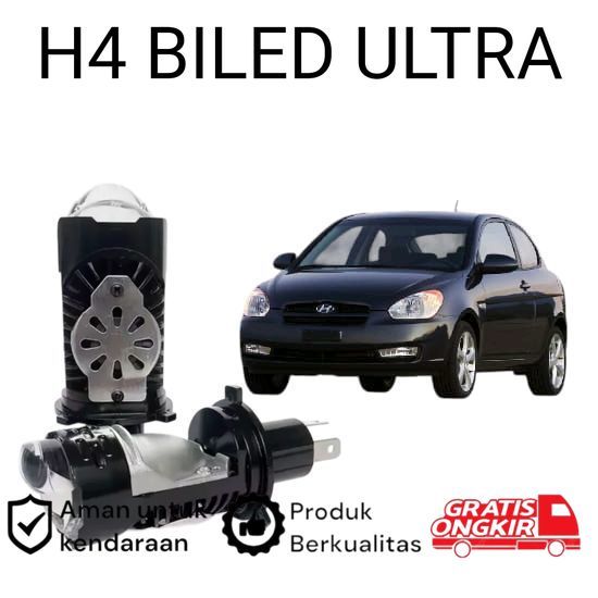 2pcs Lampu Utama LED H4 BiLED Ultra BRIGHT kipas Mobil Hyundai Accent Koko