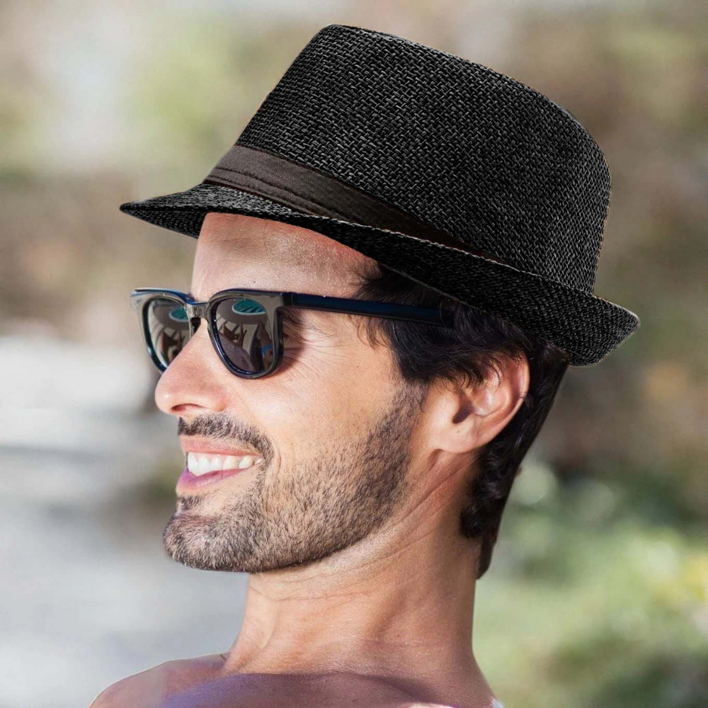COD Topi Laken Jazz Fedora Hat Gaya Krlasik Vintage Lebar Besar Besar Untuk Pria Wanita Dewasa Casua