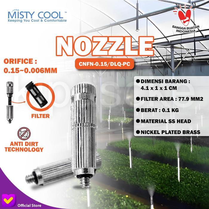 MIST NOZZLE 0.15 0.2 0.3 0.4 0.5 MM FILTER SPRAYER EMBUN MISTING KABUT - 0.15 MM