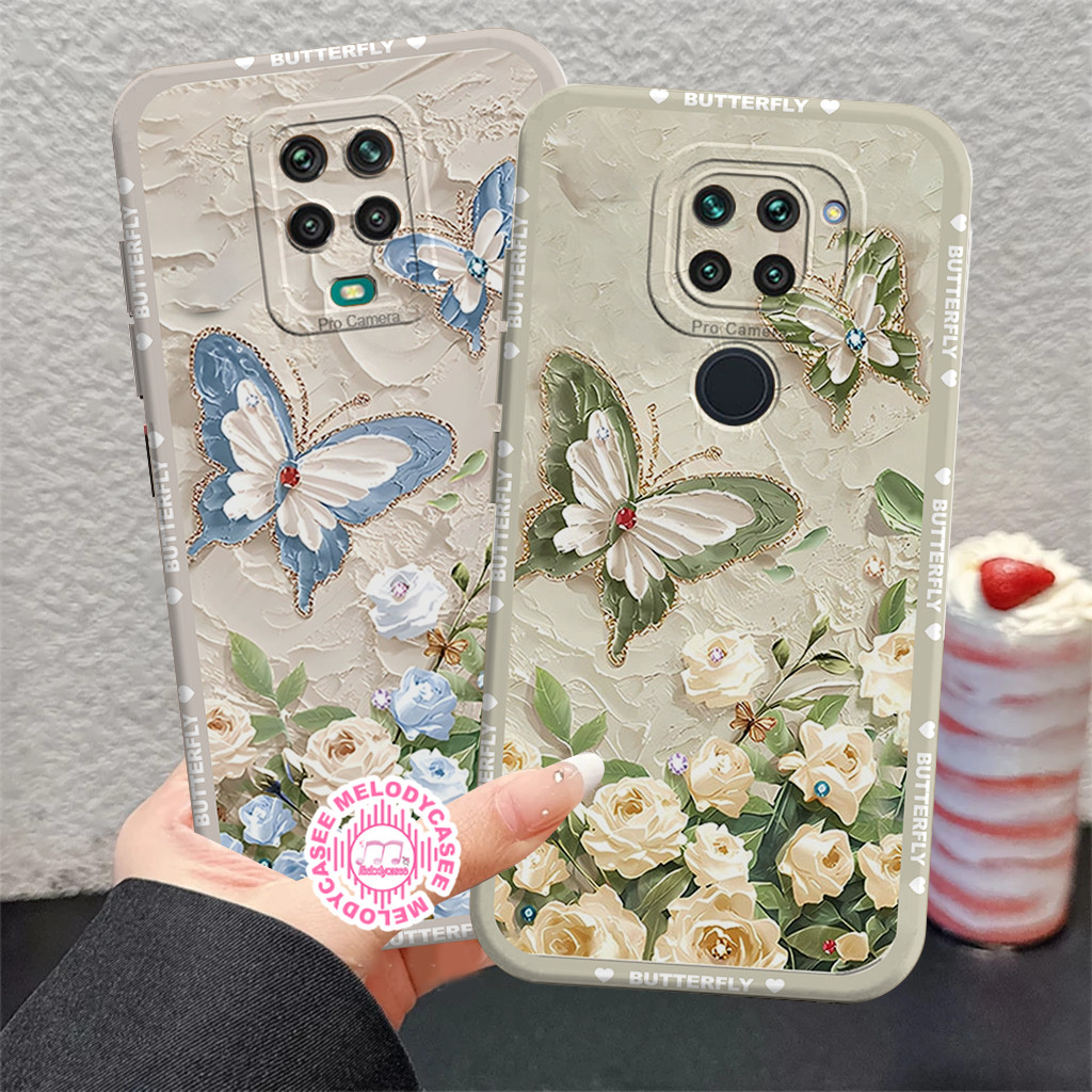 Soft Case Karakter Kupu Lucu - Redmi Note 9 / Note 9 Pro - Silikon Prokamera Lentur - Custom All Tip
