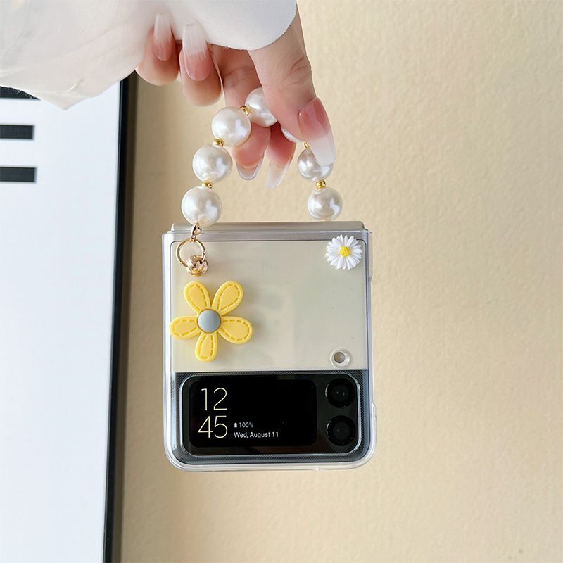 TERLARIS Case Z Flip 4 Fashion Flower Mobile Phone Case Samsung Galaxy Z Flip Drop Protection