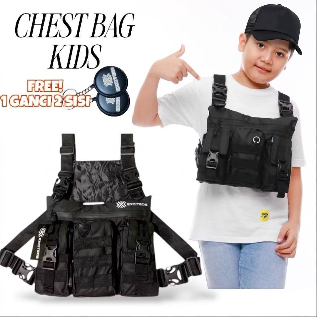 Tas Dada Anak Army Chest Bag Mini Tactical Rompi Dada Anak Model Tas Bahu Depan Unisex