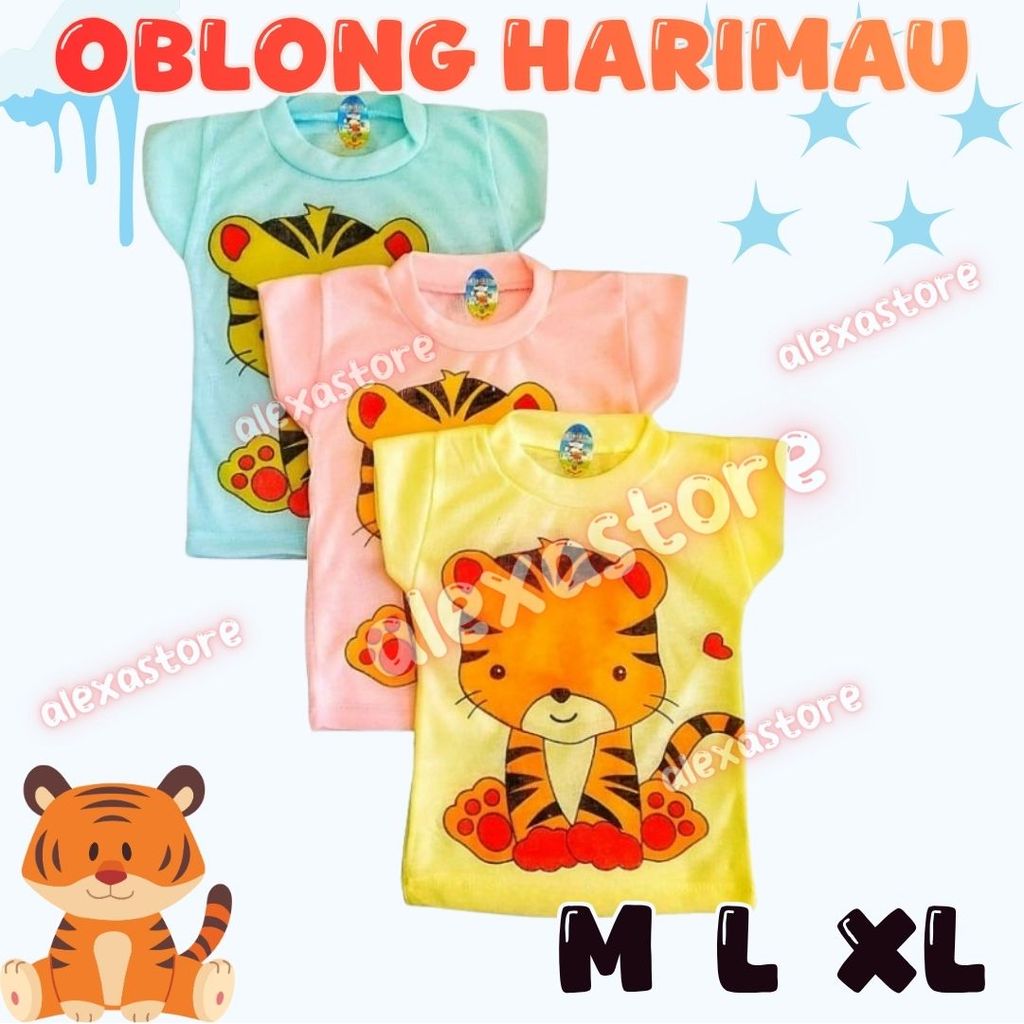 Baju Kaos Bayi Laki Laki Perempuan Motif Harimau dan Zebra