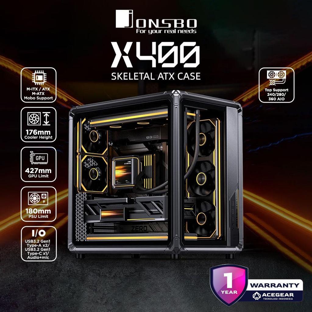 JONSBO X400 Grey (Premium ATX PC Case)