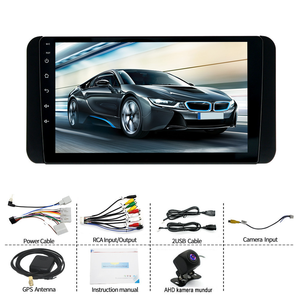 Head Unit Android 14 Mobil 9 Inch 8GB 128GB IPS Touchscreen Double Din Untuk Agya Ayla Avanza Xenia 