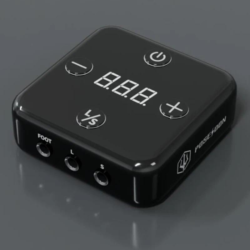 POSEIDON Tattoo Power Supply High Quality Tattoo Power Supply For Tattoo Machine Black Wired High Po