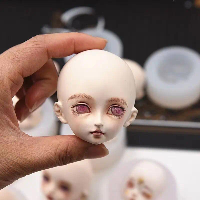 Polymer Clay  Silicone Facial Mold Y Pottery Doll Face Mold Anime Character Face Contour Sculpture T